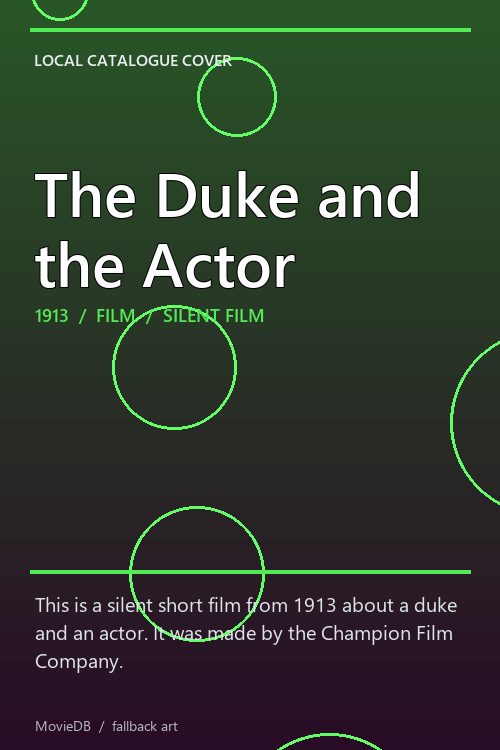 The Duke and the Actor poster