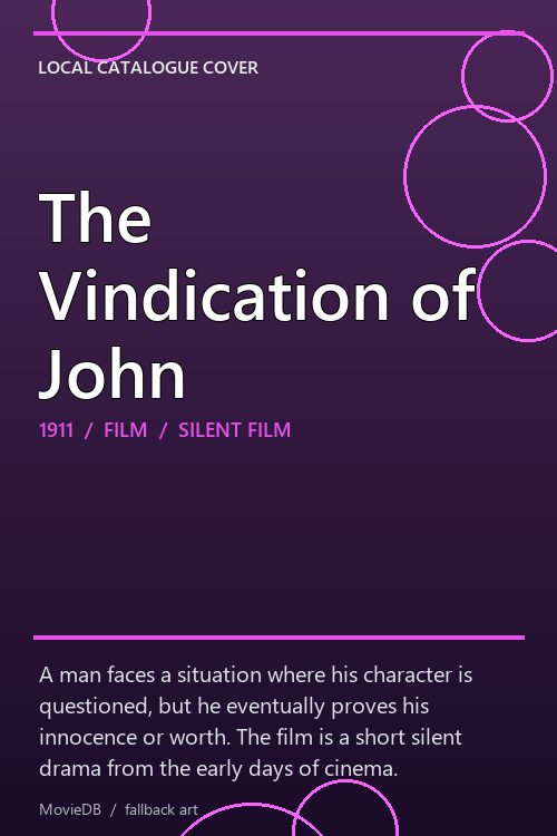 The Vindication of John poster