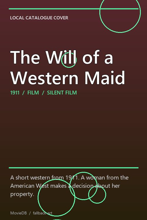 The Will of a Western Maid poster