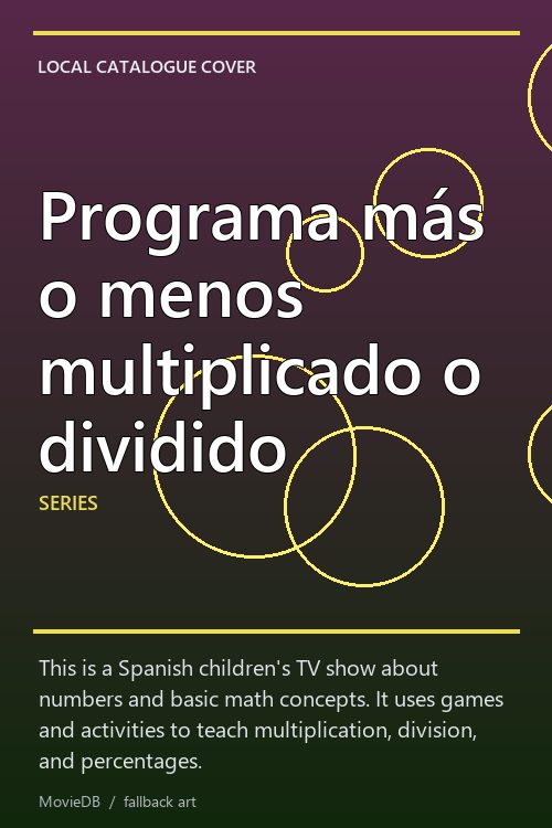 Programa más o menos multiplicado o dividido poster