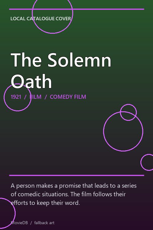 The Solemn Oath poster