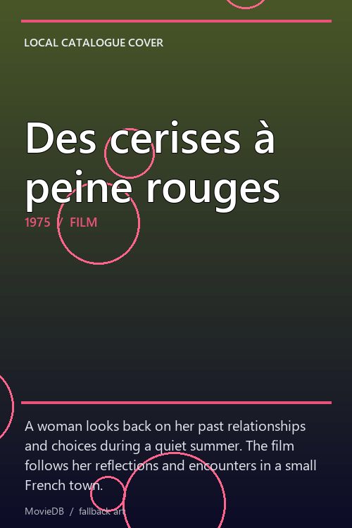 Des cerises à peine rouges poster