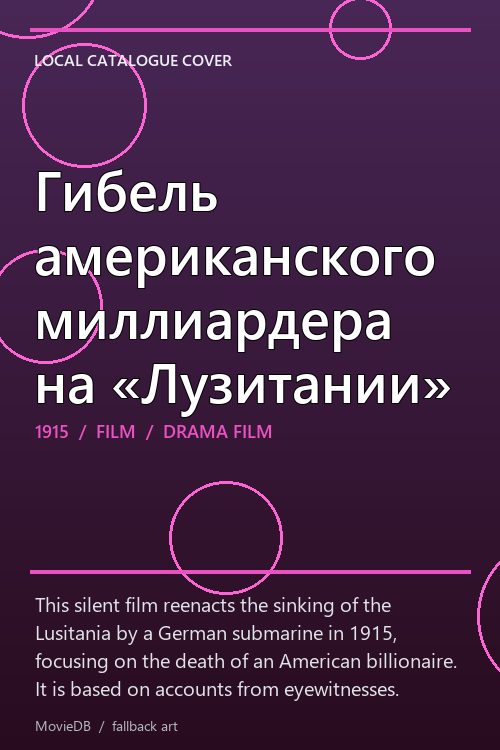 Гибель американского миллиардера на «Лузитании» poster