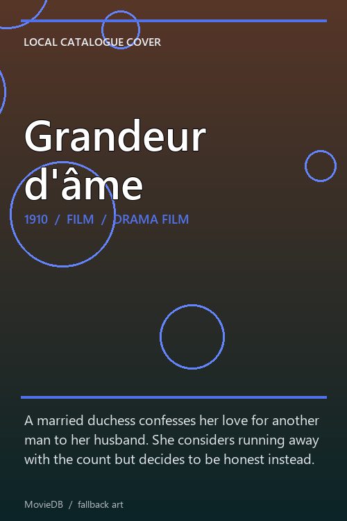 Grandeur d'âme poster