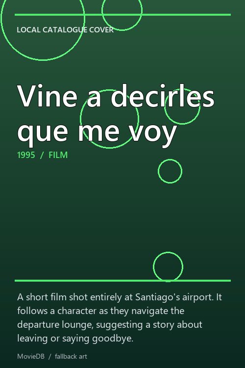 Vine a decirles que me voy poster
