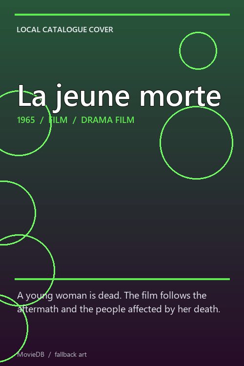 La jeune morte poster