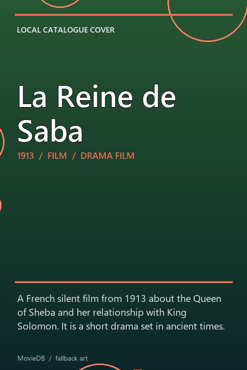 La Reine de Saba poster