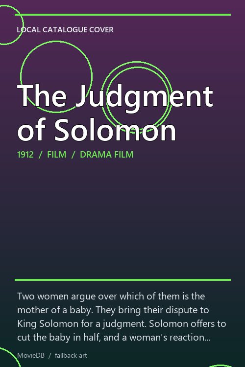The Judgment of Solomon poster