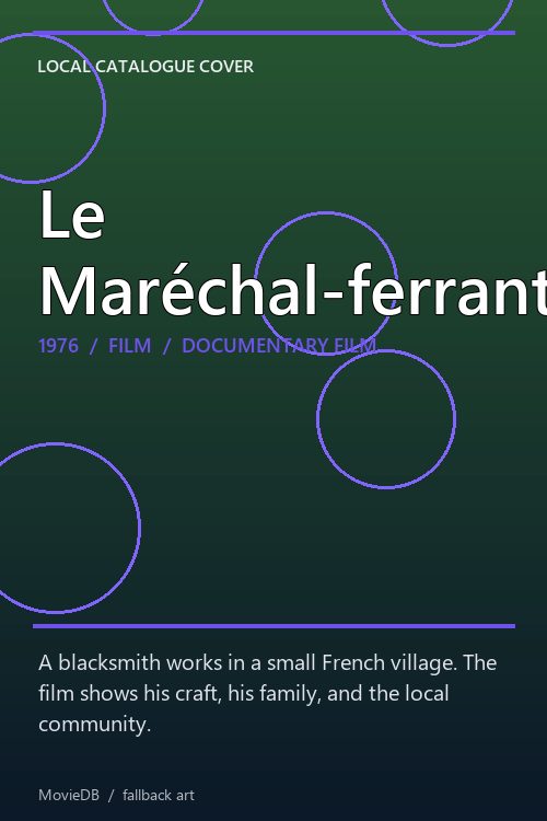 Le Maréchal-ferrant poster