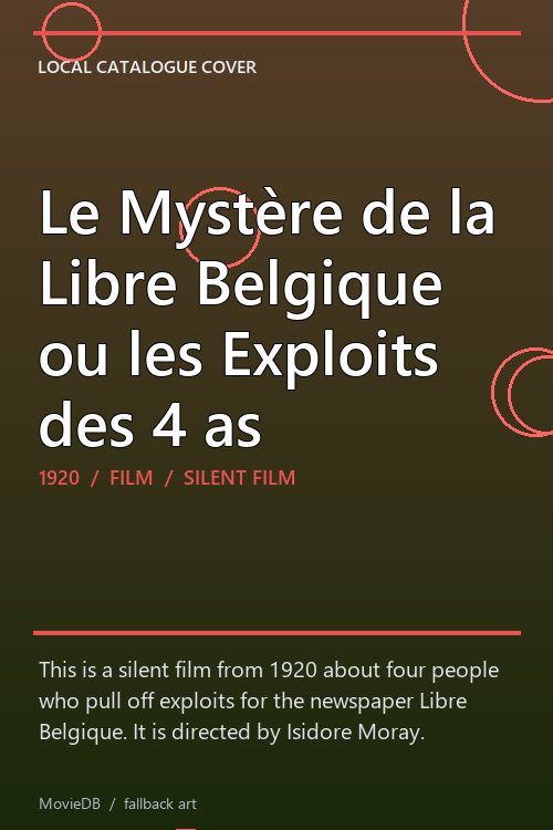 Le Mystère de la Libre Belgique ou les Exploits des 4 as poster