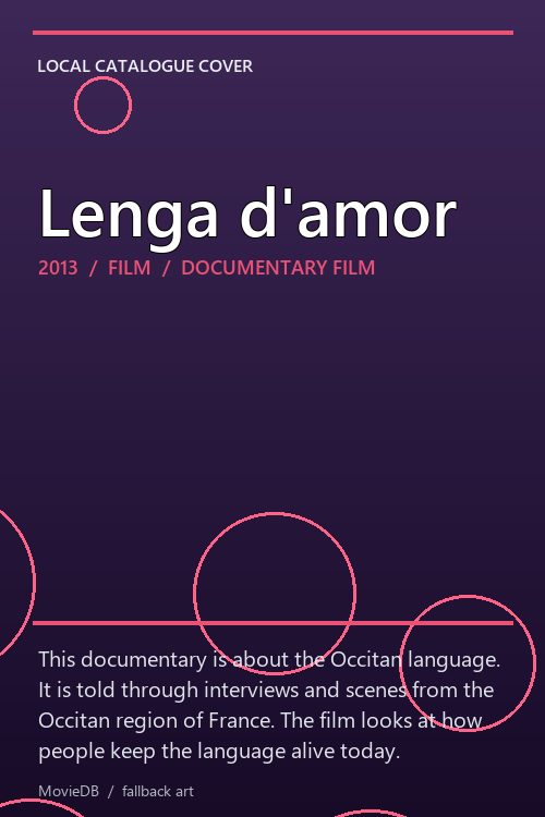 Lenga d'amor poster