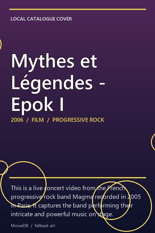 Mythes et Légendes - Epok I poster