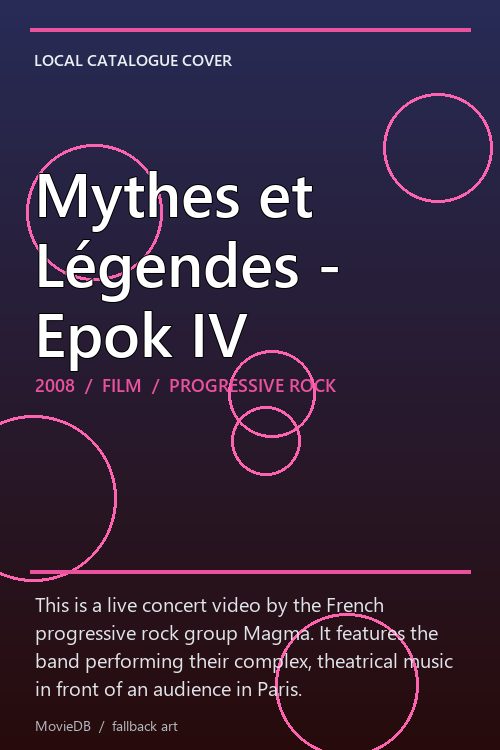 Mythes et Légendes - Epok IV poster