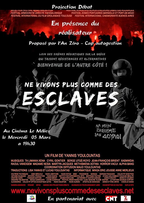 Let's not live like slaves poster