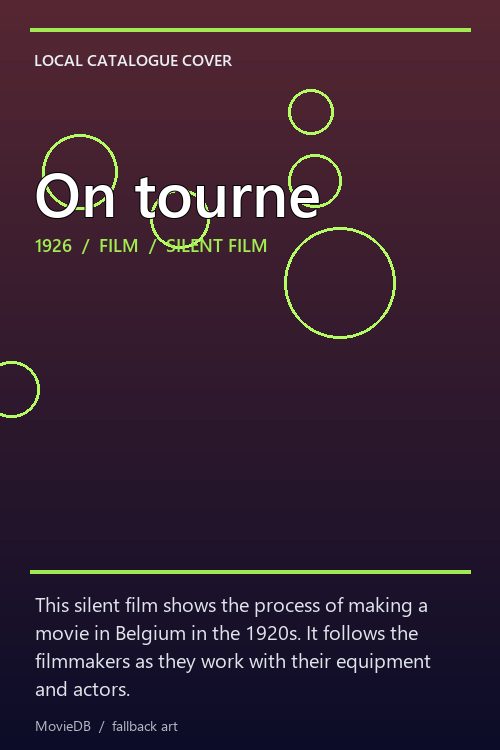 On tourne poster