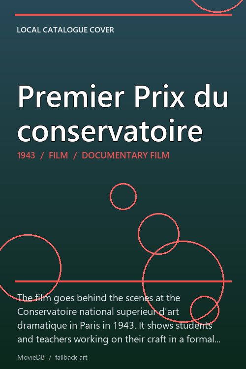 Premier Prix du conservatoire poster