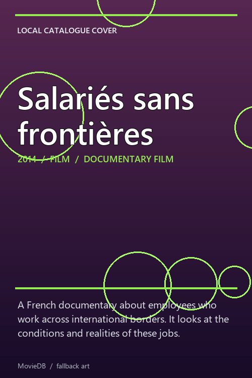 Salariés sans frontières poster