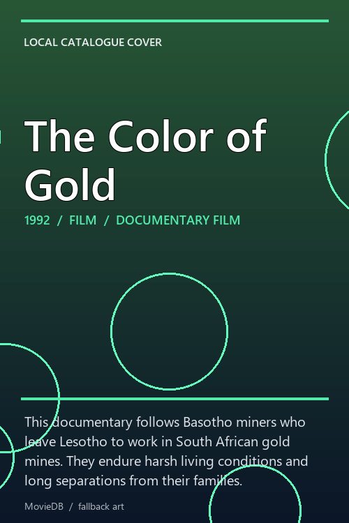 The Color of Gold poster