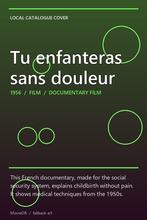 Tu enfanteras sans douleur poster