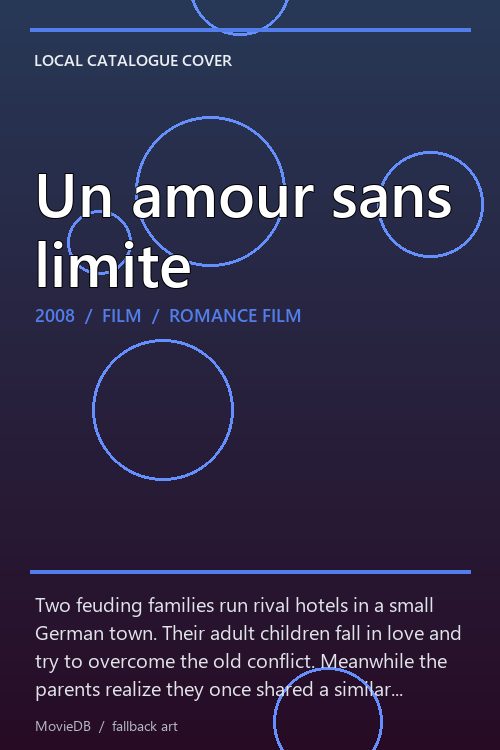 Un amour sans limite poster