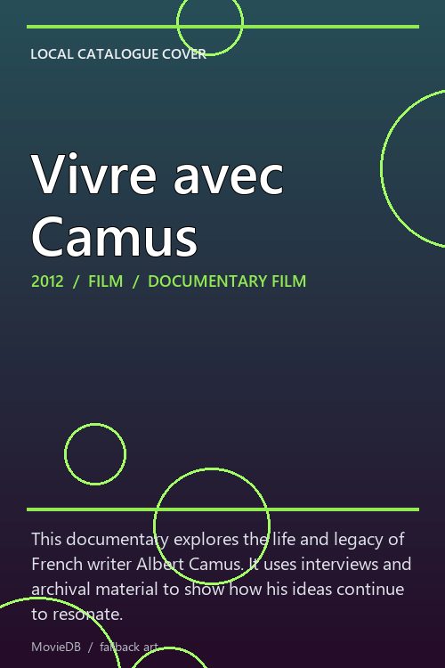 Vivre avec Camus poster