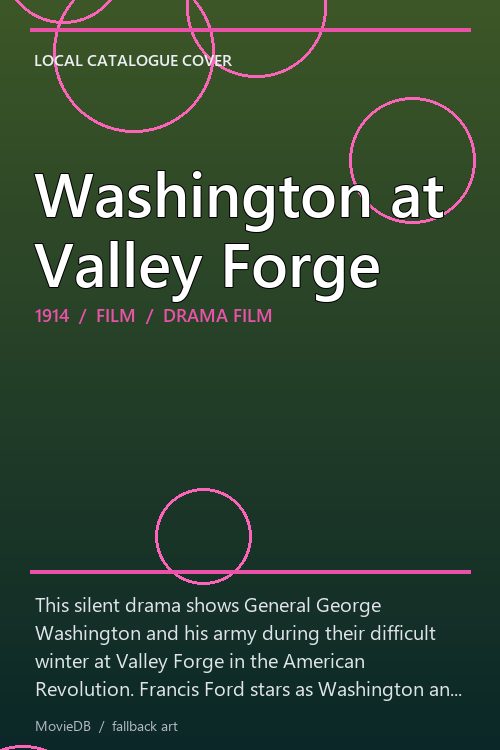 Washington at Valley Forge poster