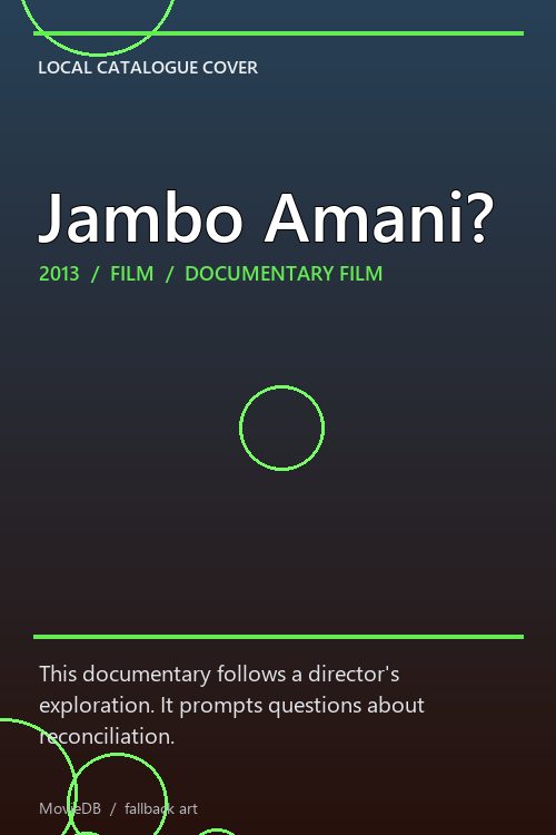 Jambo Amani? poster