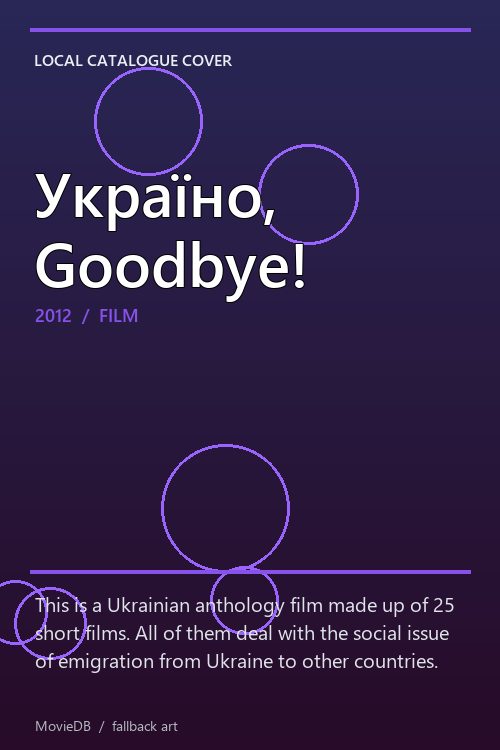 Україно, Goodbye! poster