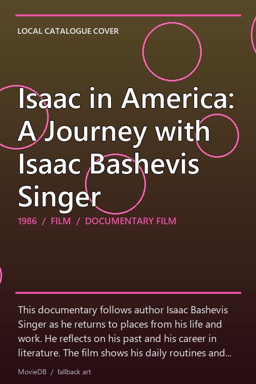 Isaac in America: A Journey with Isaac Bashevis Singer poster