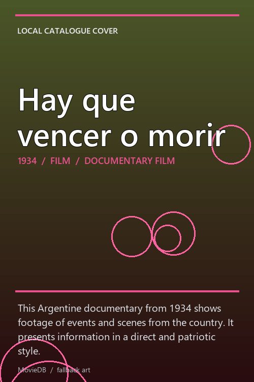 Hay que vencer o morir poster