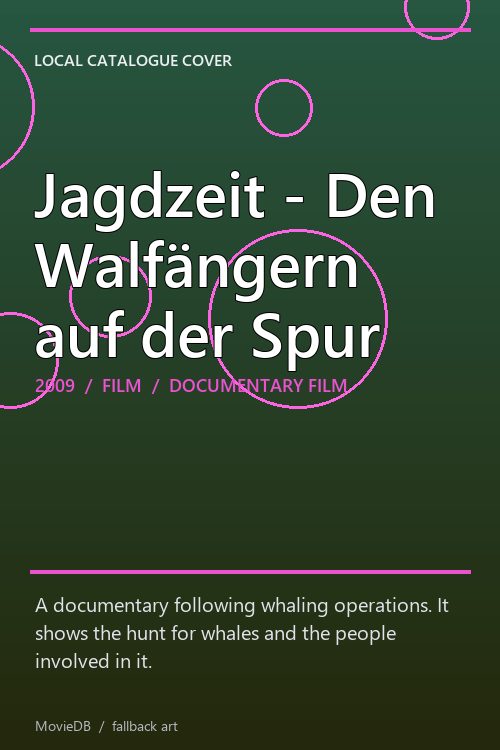 Jagdzeit - Den Walfängern auf der Spur poster