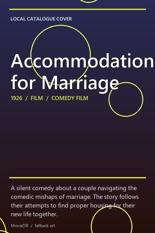 Accommodations for Marriage poster