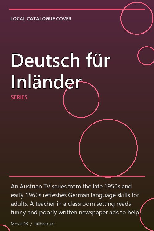 Deutsch für Inländer poster