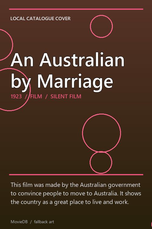 An Australian by Marriage poster