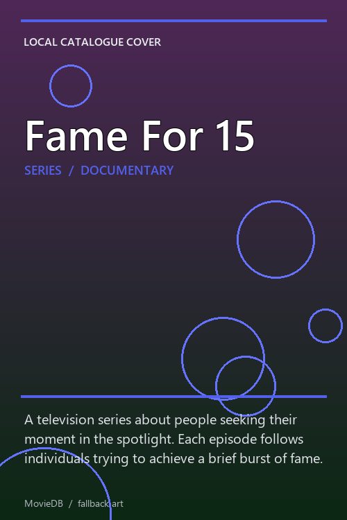 Fame For 15 poster