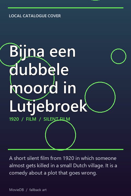 Bijna een dubbele moord in Lutjebroek poster