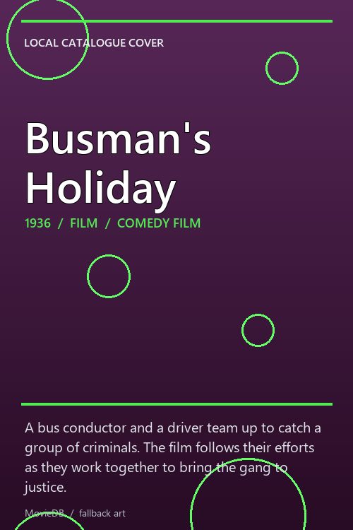 Busman's Holiday poster