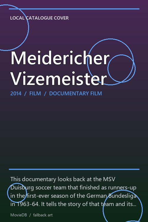 Meidericher Vizemeister poster