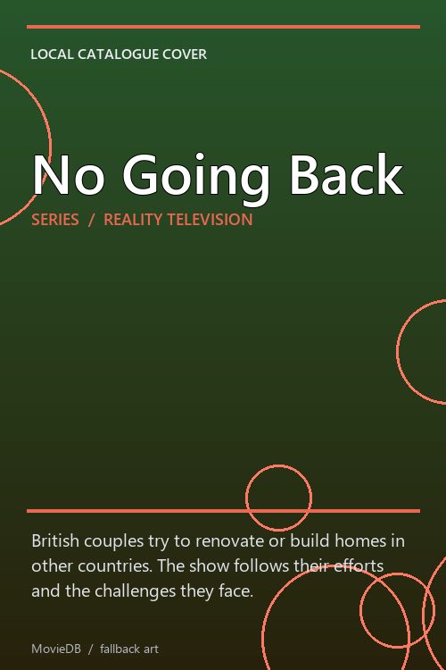 No Going Back poster