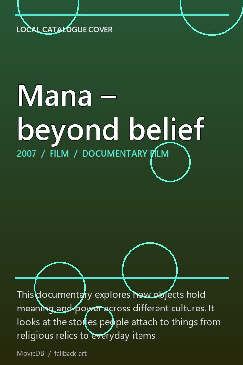 Mana – beyond belief poster