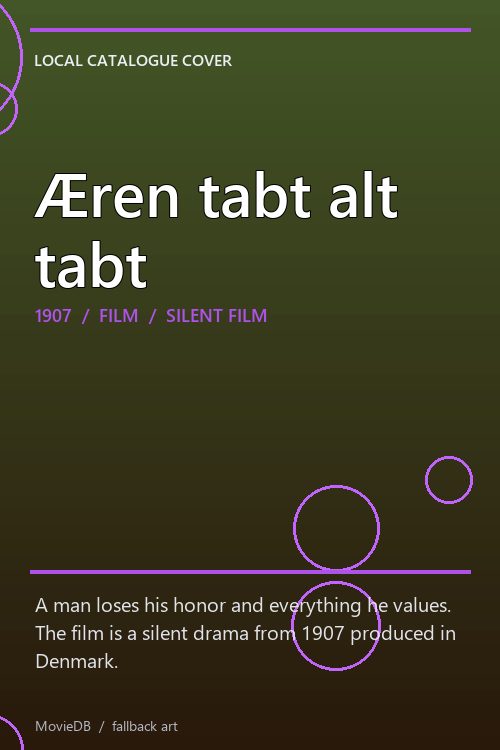 Æren tabt alt tabt poster