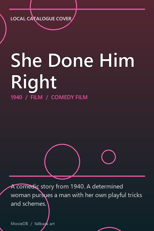 She Done Him Right poster