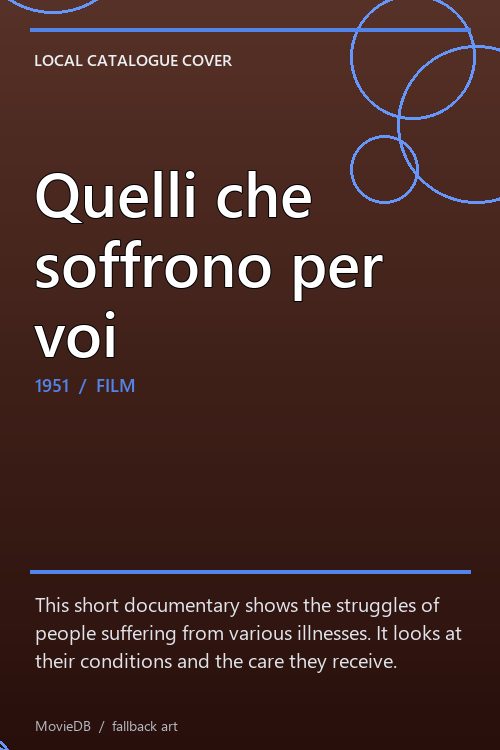 Quelli che soffrono per voi poster