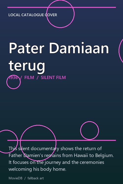 Pater Damiaan terug poster