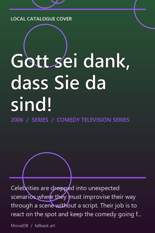Gott sei dank, dass Sie da sind! poster