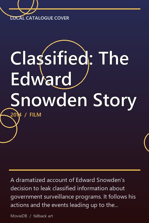 Classified: The Edward Snowden Story poster