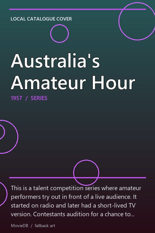 Australia's Amateur Hour poster