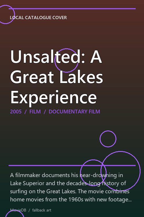 Unsalted: A Great Lakes Experience poster
