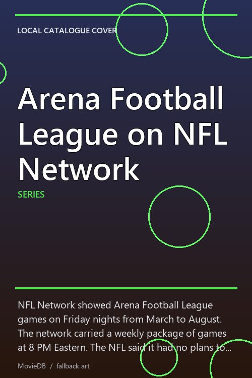 Arena Football League on NFL Network poster