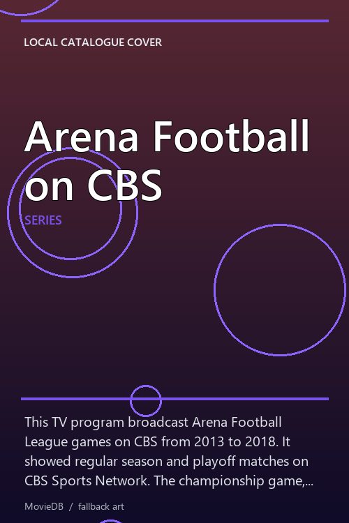 Arena Football on CBS poster